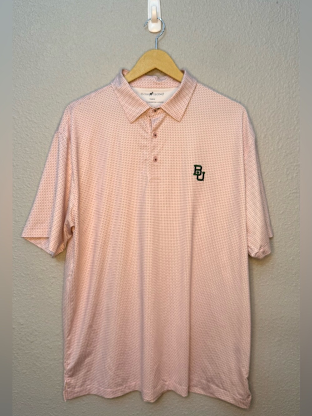 Horn Legend | Collegiate Baylor University Performance Golf Polo | Size Large